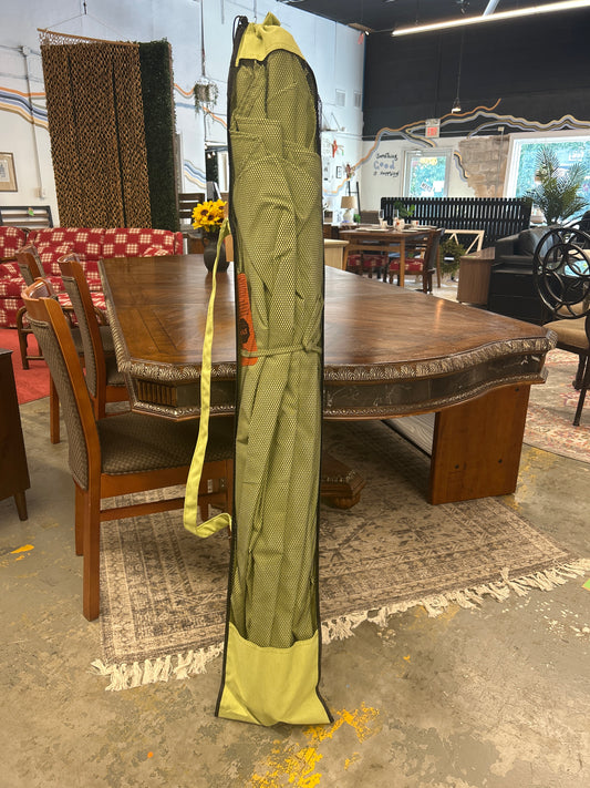 9' Round Solid Outdoor Patio Market Umbrella Lime Green with Black Pole - Threshold | Retail Price: $100