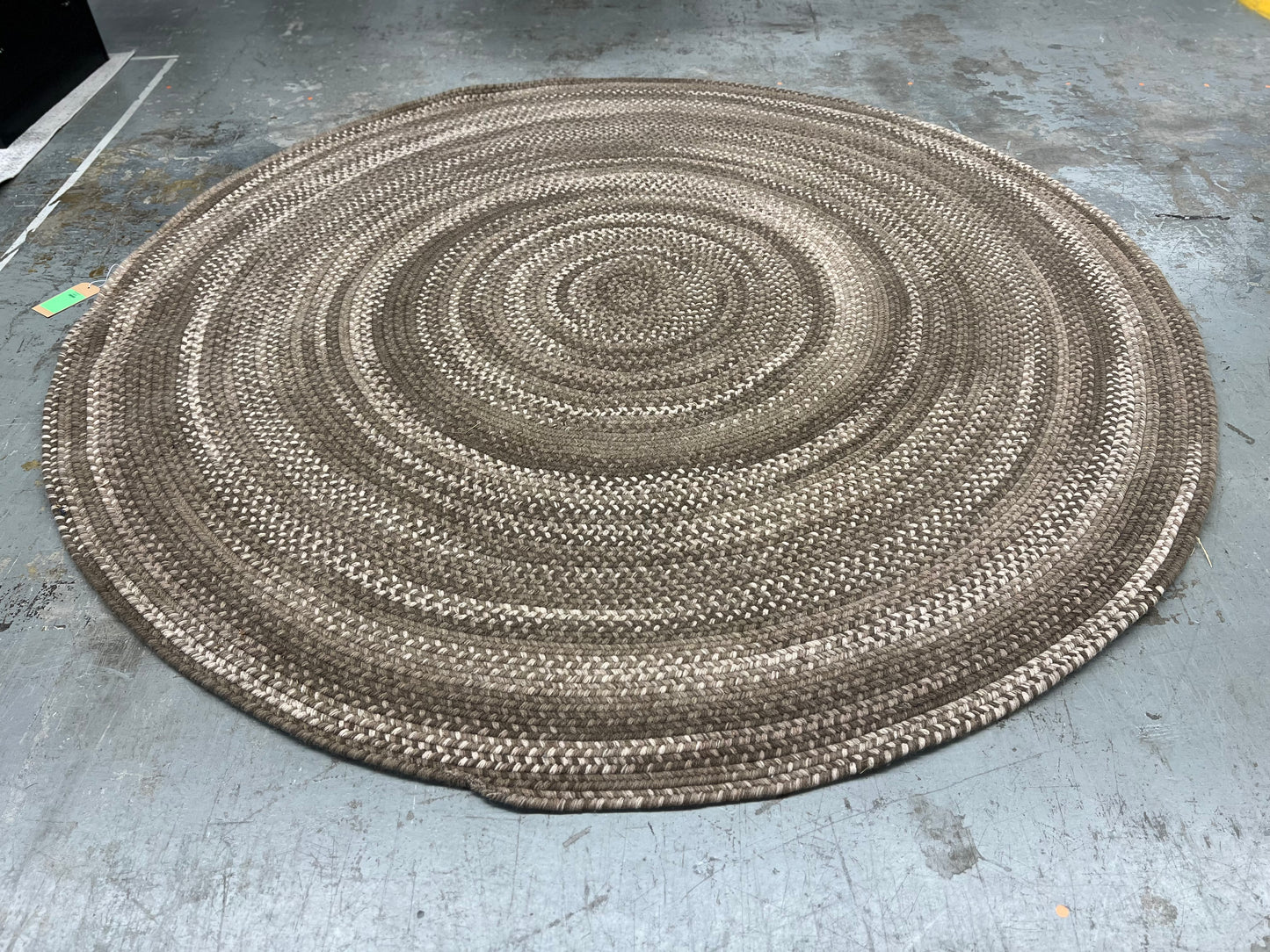 7ft Woven Brown Rug