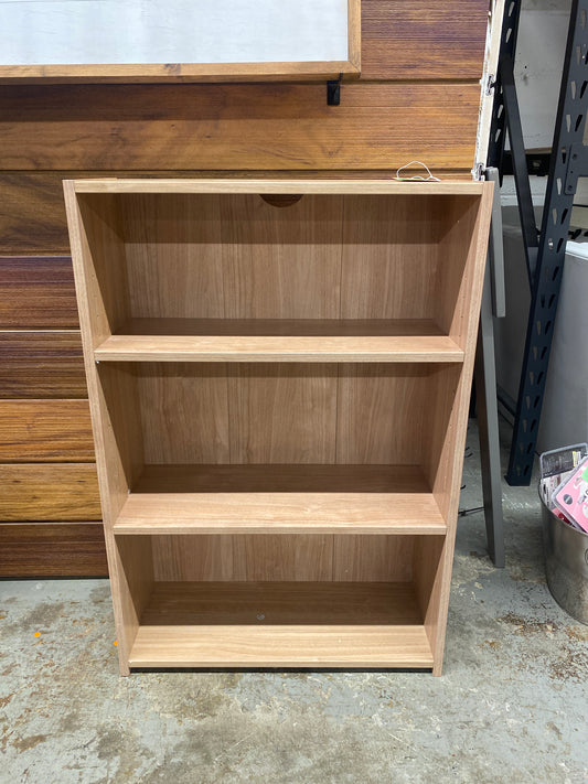 3 Shelf Bookcase Natural - Room Essentials: Modern Style, Wood Composite, Open Shelving Storage | Retail Price: $28