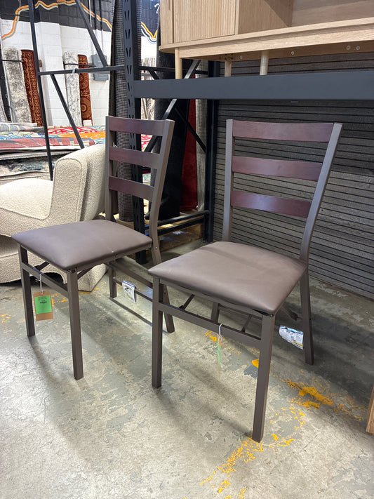 Peakform Wood Ladder Back Padded Folding Chair Brown - Retails for $40.99 - Our Price: $32.99