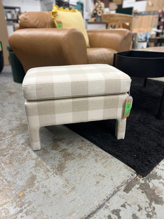 Bellfield Fully Upholstered Ottoman Checkered - Threshold designed with Studio McGee Retail: $110
