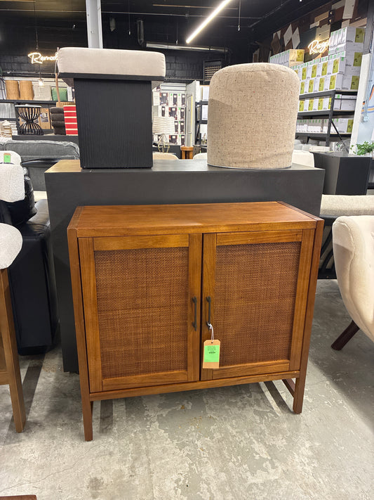 Assembled Warwick 2 Door Cabinet Brown - Threshold: Transitional Style, Adjustable Shelves, Wood Veneer Finish - Retails Unassembled for $250