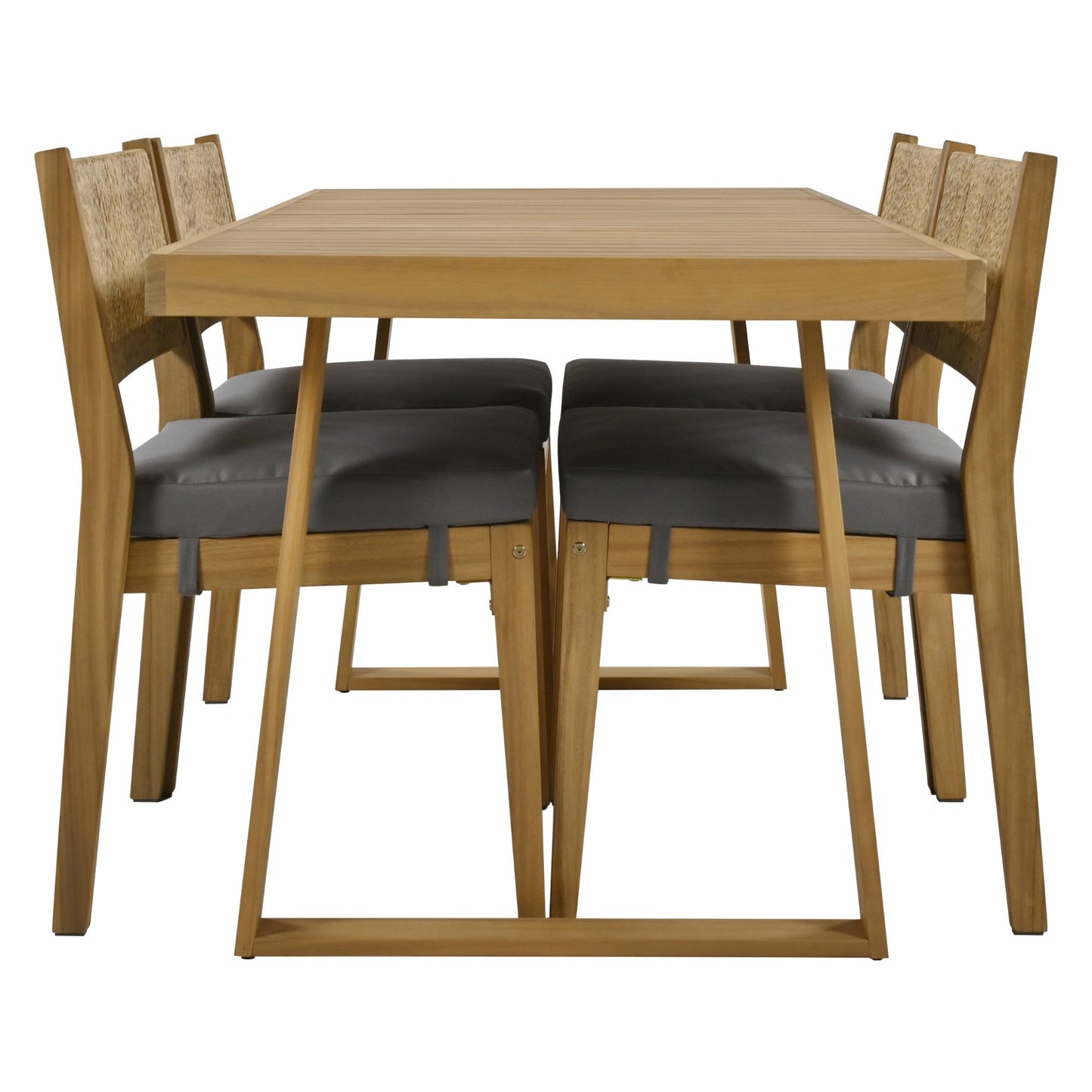 Multi-person Outdoor Acacia Wood Dining Table and Chair Set, Thick