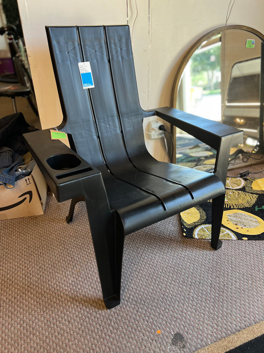 Resin Stackable Adirondack Chair Black - Room Essentials | Retail Price: $25