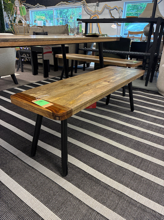 Avignon Bench in Natural Mango / Black | Retail Price: $165