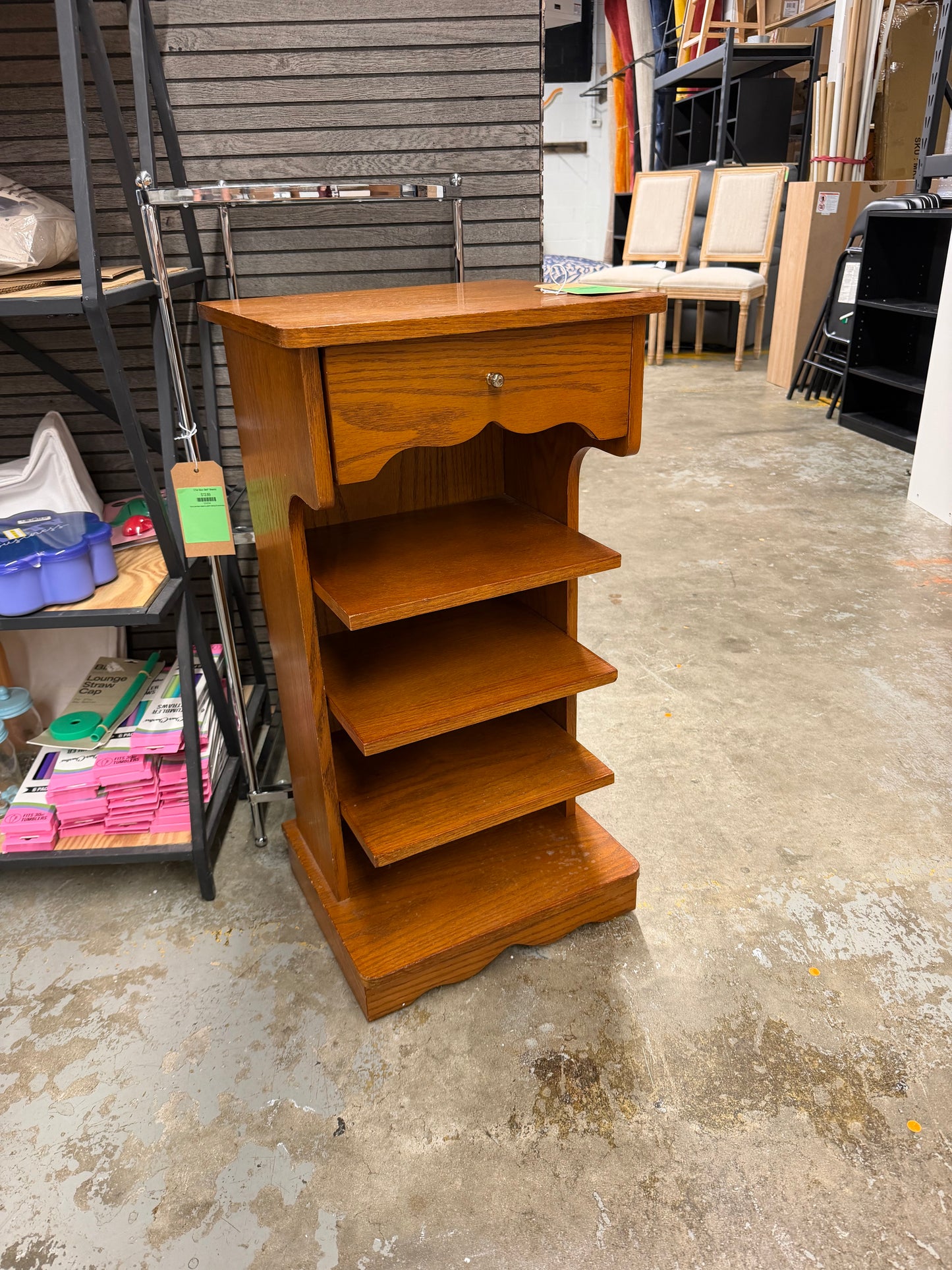 Rolling Magazine Cart Bookshelf Shelf Organizer *donated