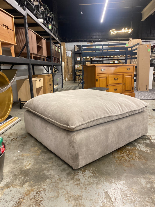 Sereen Fabric Ottoman, Taupe | Retail Price: $370