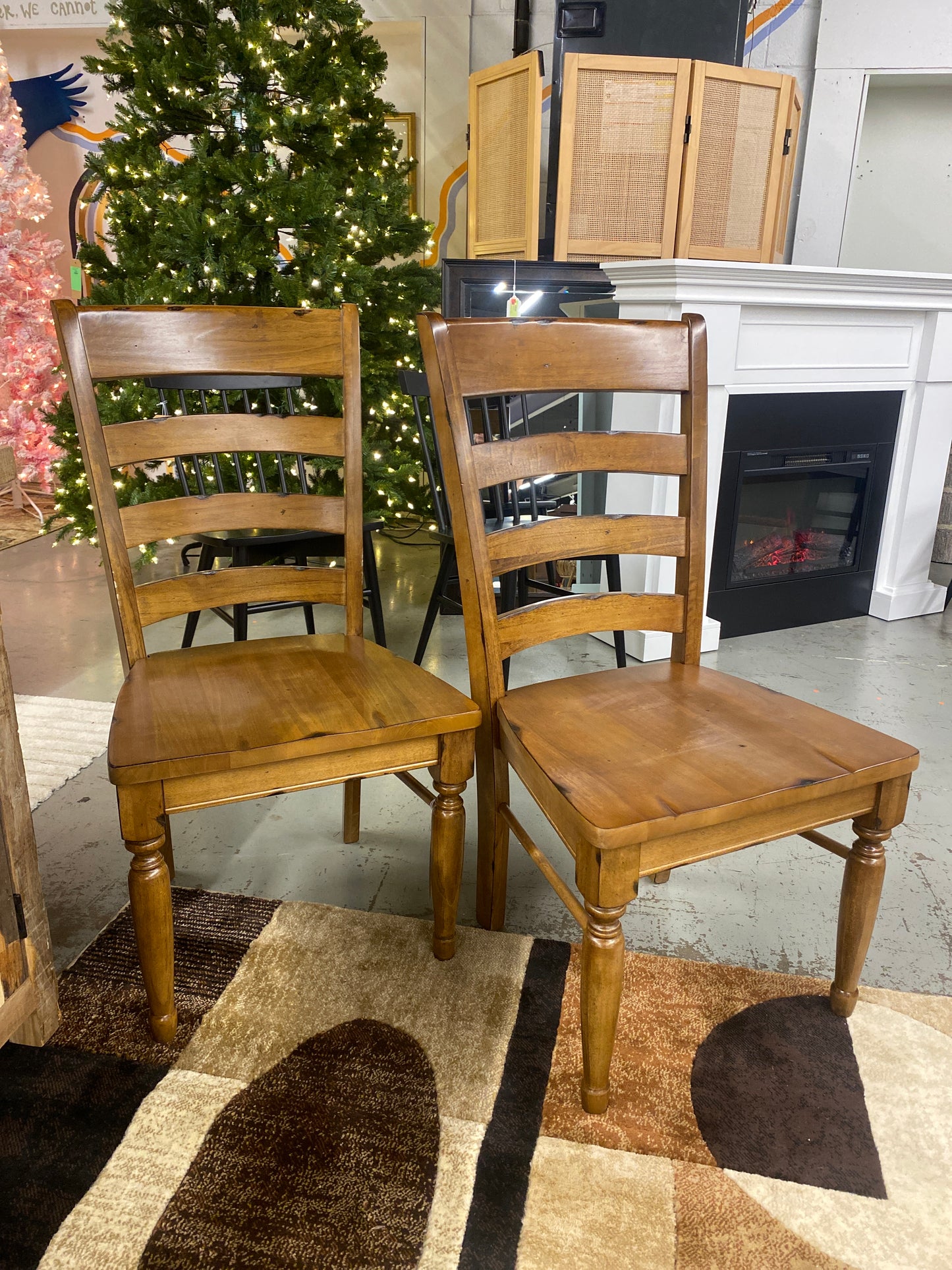 Shaler Solid Wood Ladder Back Side Chair in Smoky Quartz - - Retail Price: $319.99