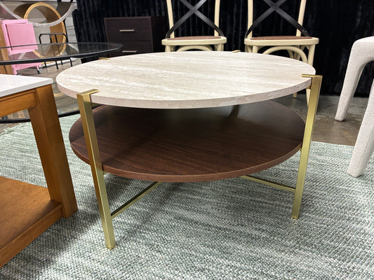 Ardmillan Round Faux Marble Cocktail Table | Retail Price: $200