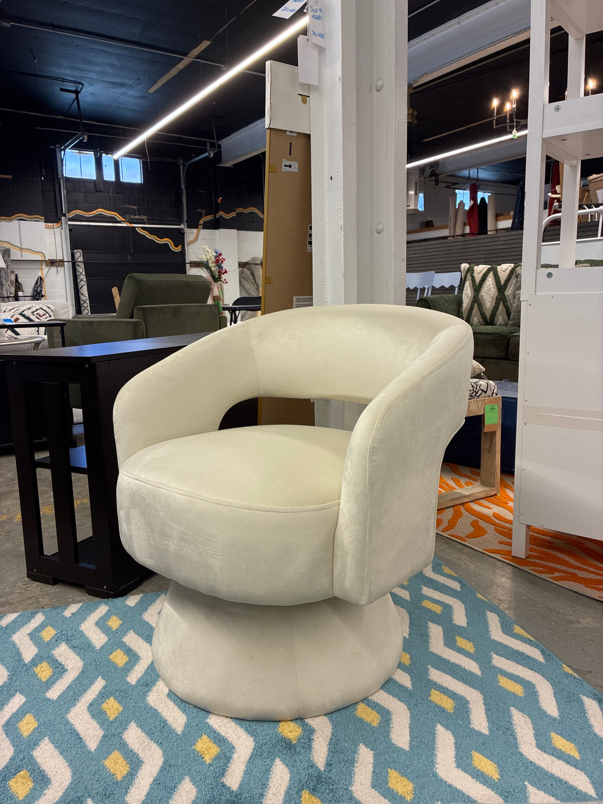 Soft Upholstered Swivel Accent Chair