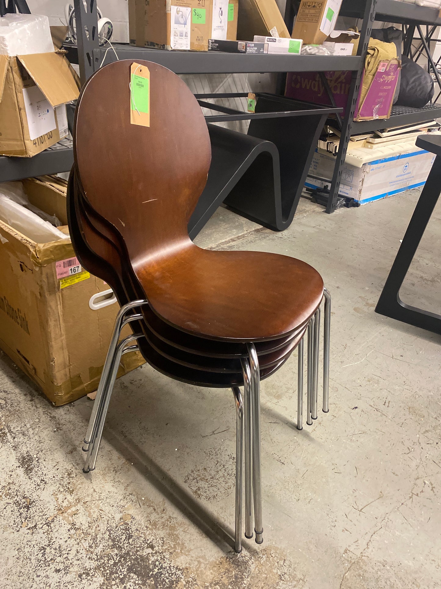 Set of 4 Stackable Dining Chairs *donated