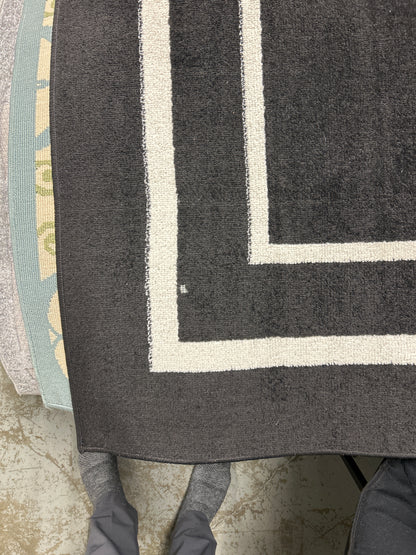 9 x 12 classic charcoal area rug - as is with dime-sized flaw