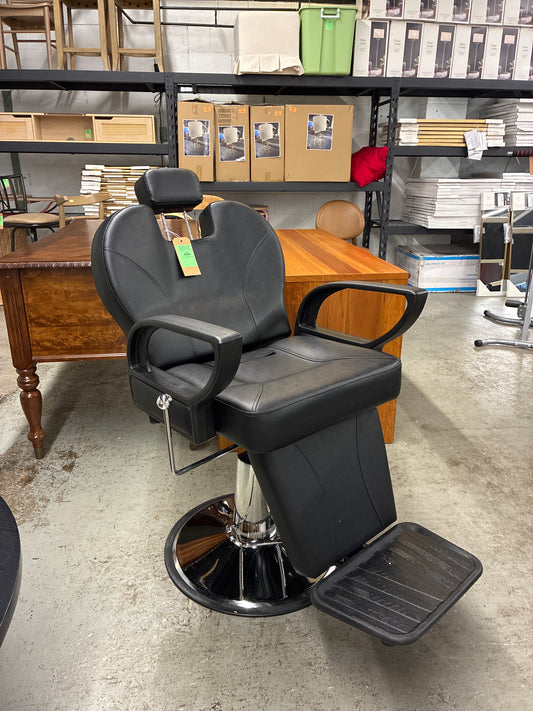Barber Chair, Heavy Duty Reclining Barber Chair with Adjustable Height & Headrest, 360 Degree Swivel Hair Chair with Footrest — Retails in box (unassembled) for $317.99.