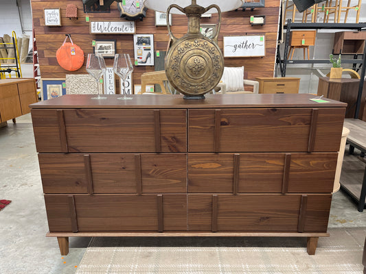 60in Modern Solid Wood Dresser - Walnut | Retail Price: $425