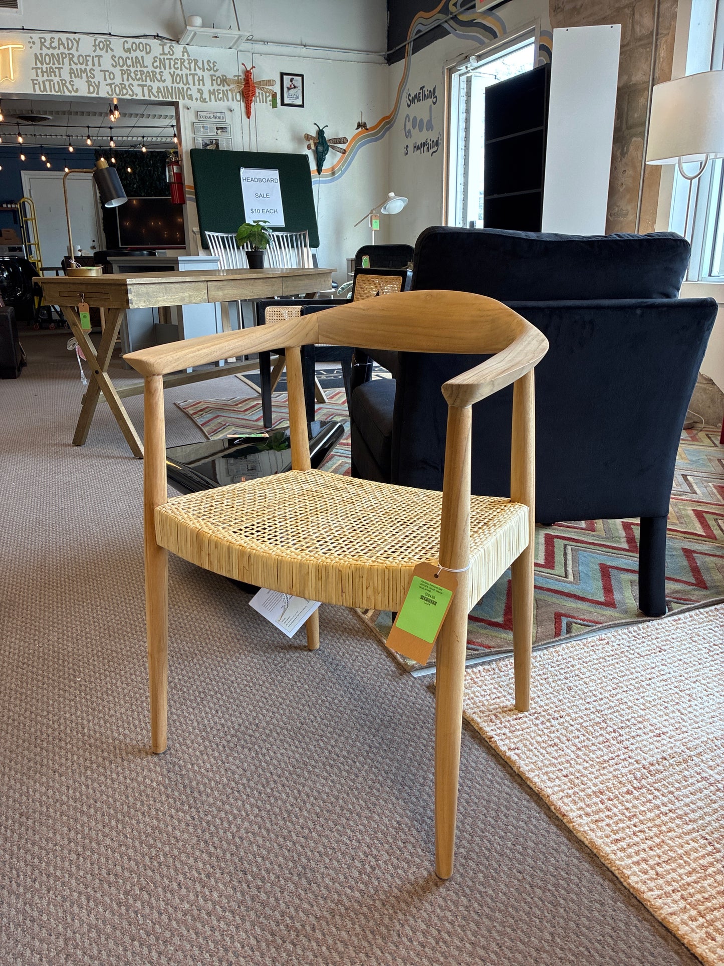 Sijo Rattan Peel Accent Chair - ACH1007A - Natural - Safavieh - Retails for $447