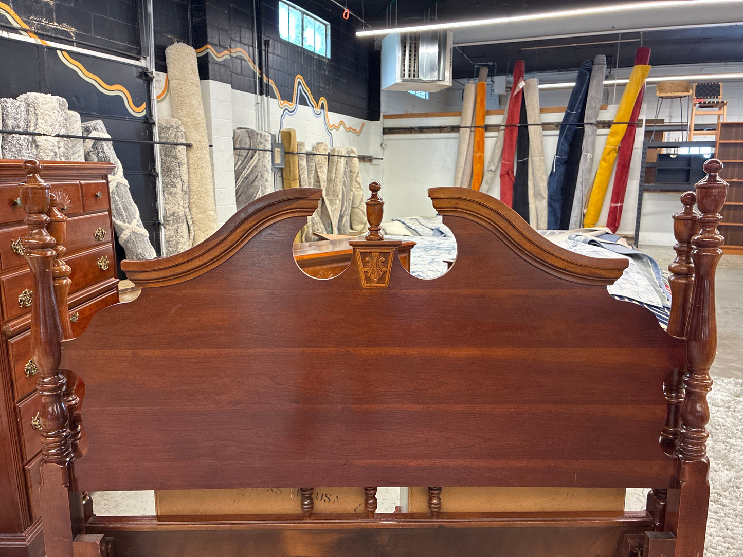 Solid Wood Full or Queen Bed Frame with Headboard, Footboard, and Side Rails (no slats included) *donated