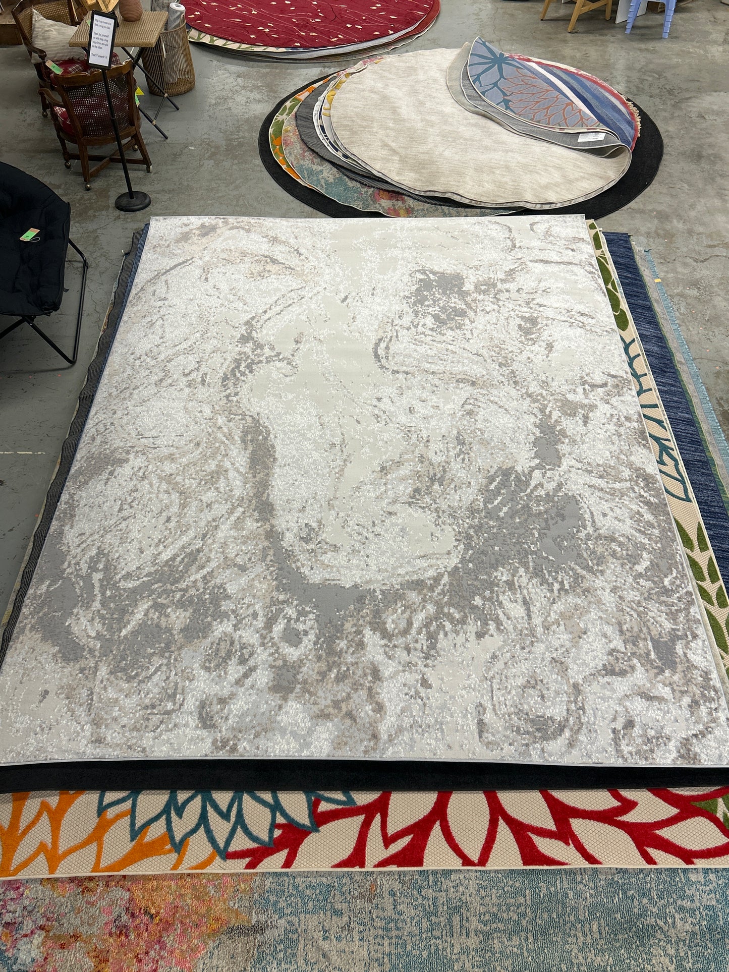 9 x 12 ivory/gray rug by Nourison – Elation Series ￼