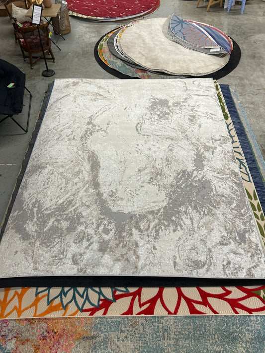 9 x 12 ivory/gray rug by Nourison – Elation Series ￼