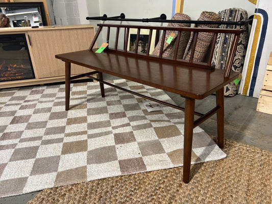 47in Low Back Spindle Bench - Walnut | Retail Price: $246