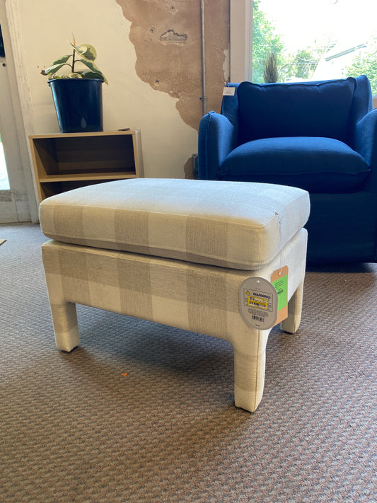 Bellfield Fully Upholstered Ottoman Checkered - Threshold designed with Studio McGee