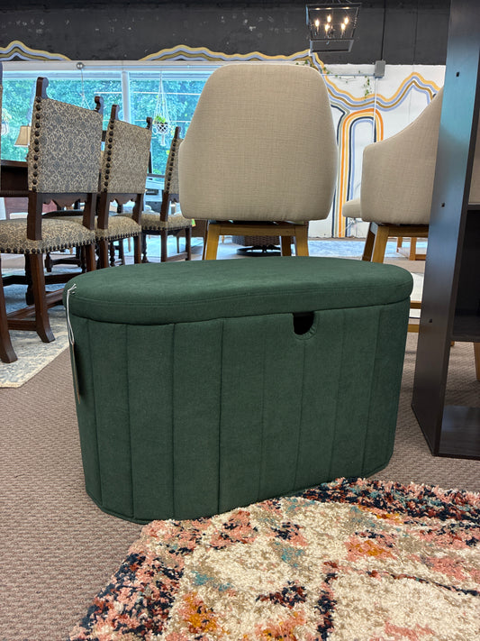 32" Folding Double Storage Bench in Green