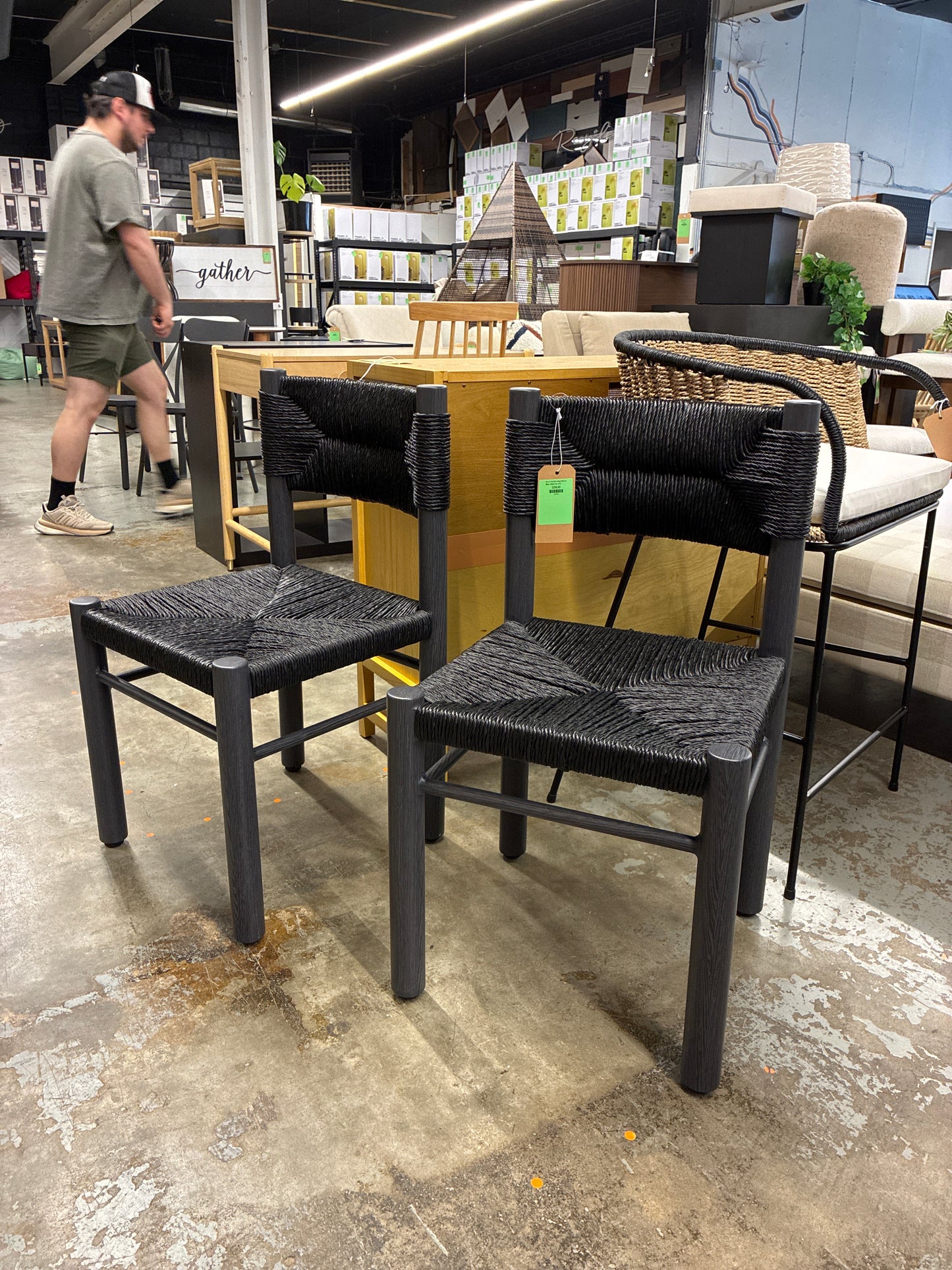 Set of 2 Zuo Iska Dining Chairs in Black | Retail Price: $721
