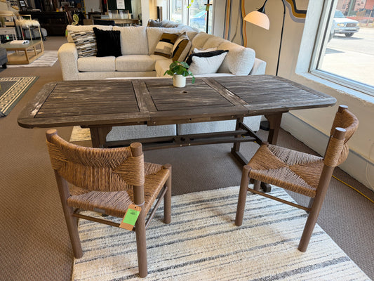 Outdoor Acacia Wood  Extendable Table *donated, weathered