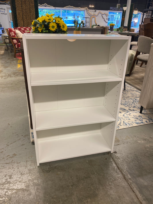 3 Shelf Bookcase White - Room Essentials: Modern Style, Open Shelving, Wood Composite, No Tools Included | Retail Price: $28