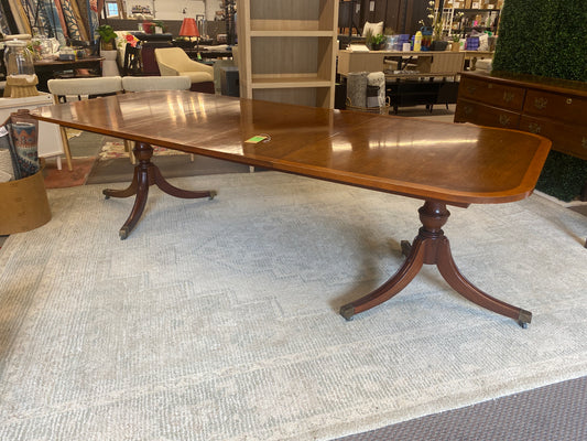 Antique Double Pedestal Dining Table w 2 Leaves *donated