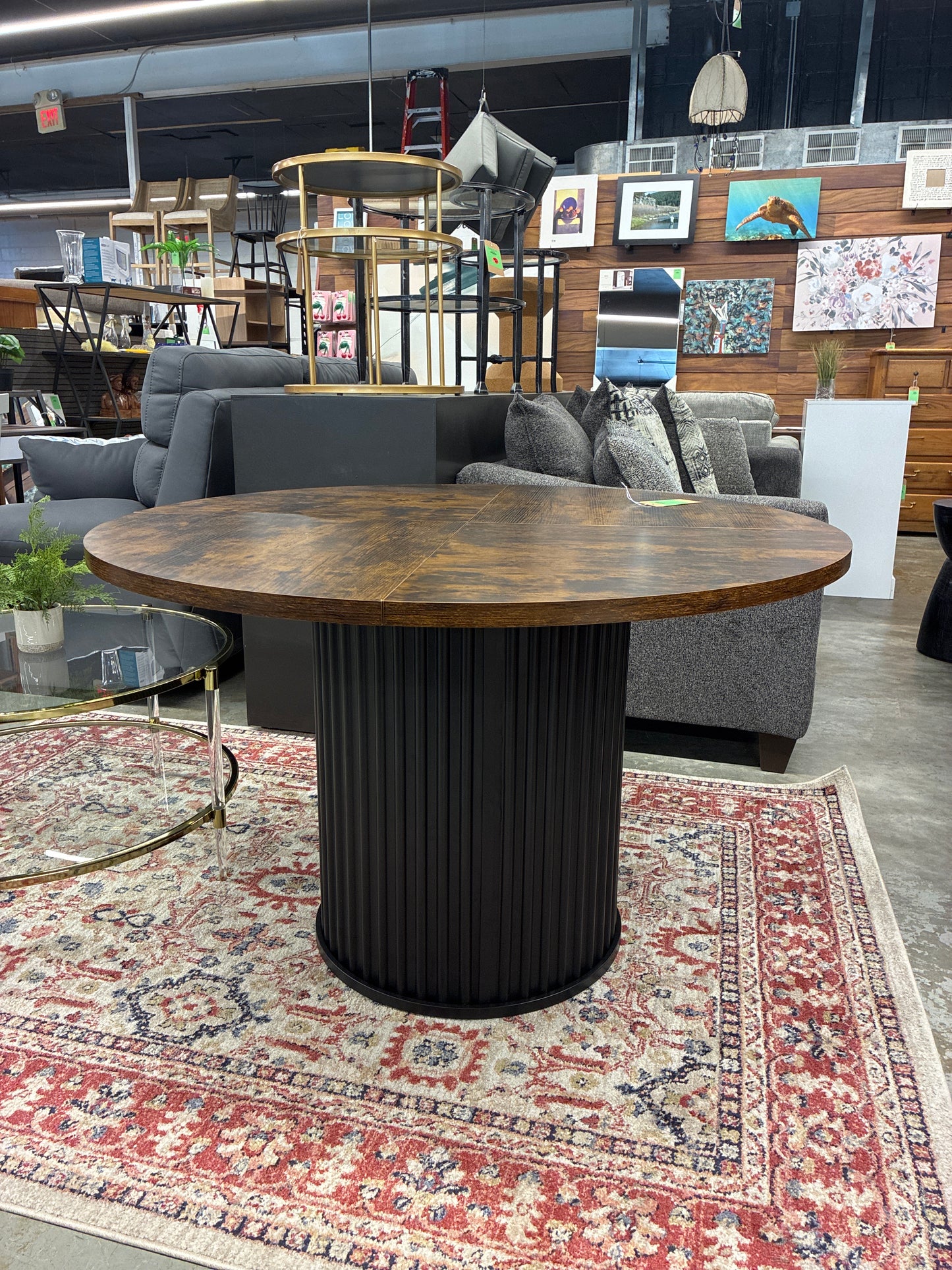 Oliver 47" Round Dining Table in Black