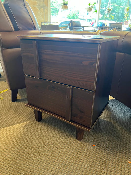 20in Modern Solid Wood Nightstand - Walnut | Retail Price: $119