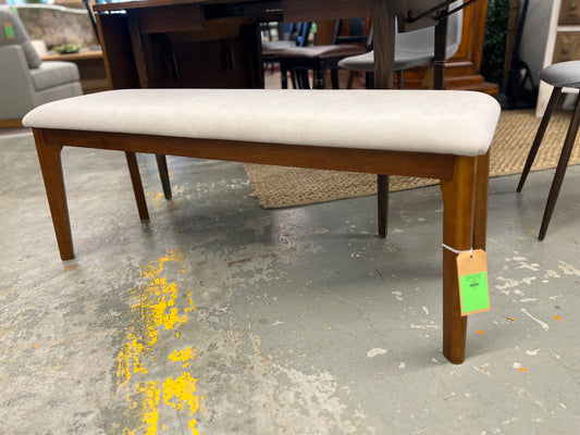 Astrid Mid-Century Dining Bench with Upholstered Seat Walnut - Threshold -  - Retail Price: $120