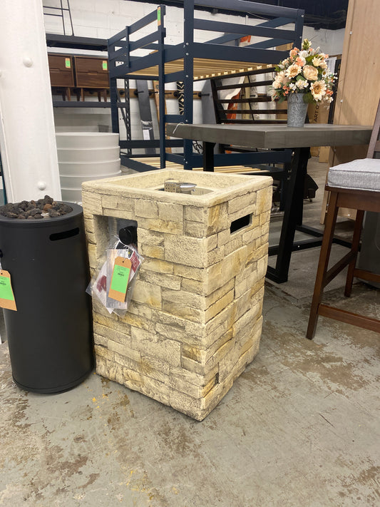 16" Stack Stone Column Fire Pit Light Brown - Threshold | Retail Price: $230