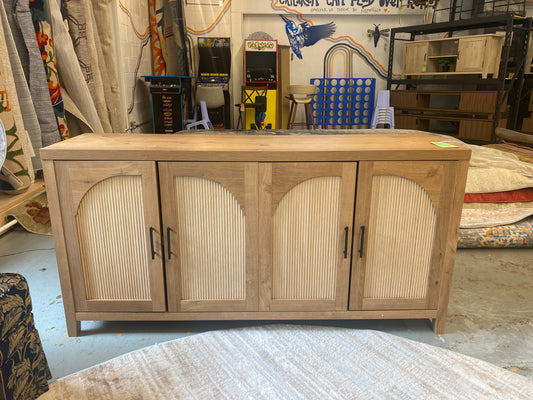 Sasha Modern 60" Reeded Sideboard - English Oak | Retail Price: $349