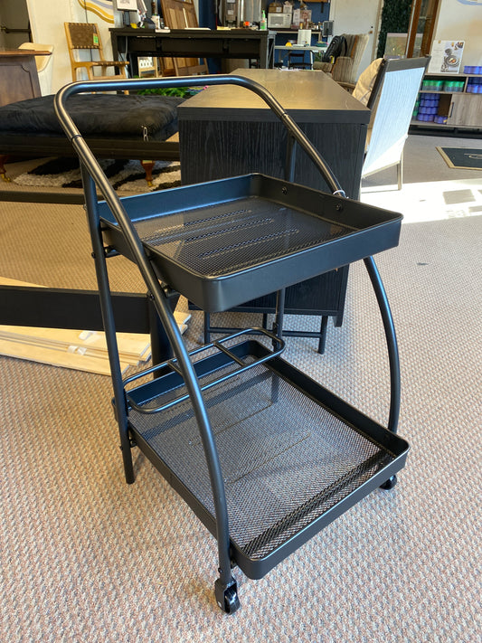Metal Mesh Rolling Bar Outdoor Serving Cart Black - Room Essentials | Retail Price: $75