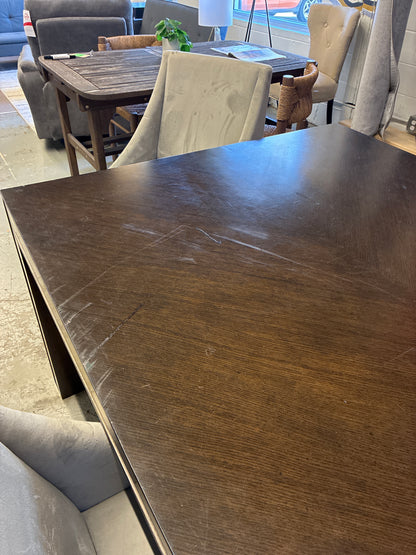 95 x 46 in Large Dining Table by Safavieh in Espresso / Gold | AS IS cosmetic damage