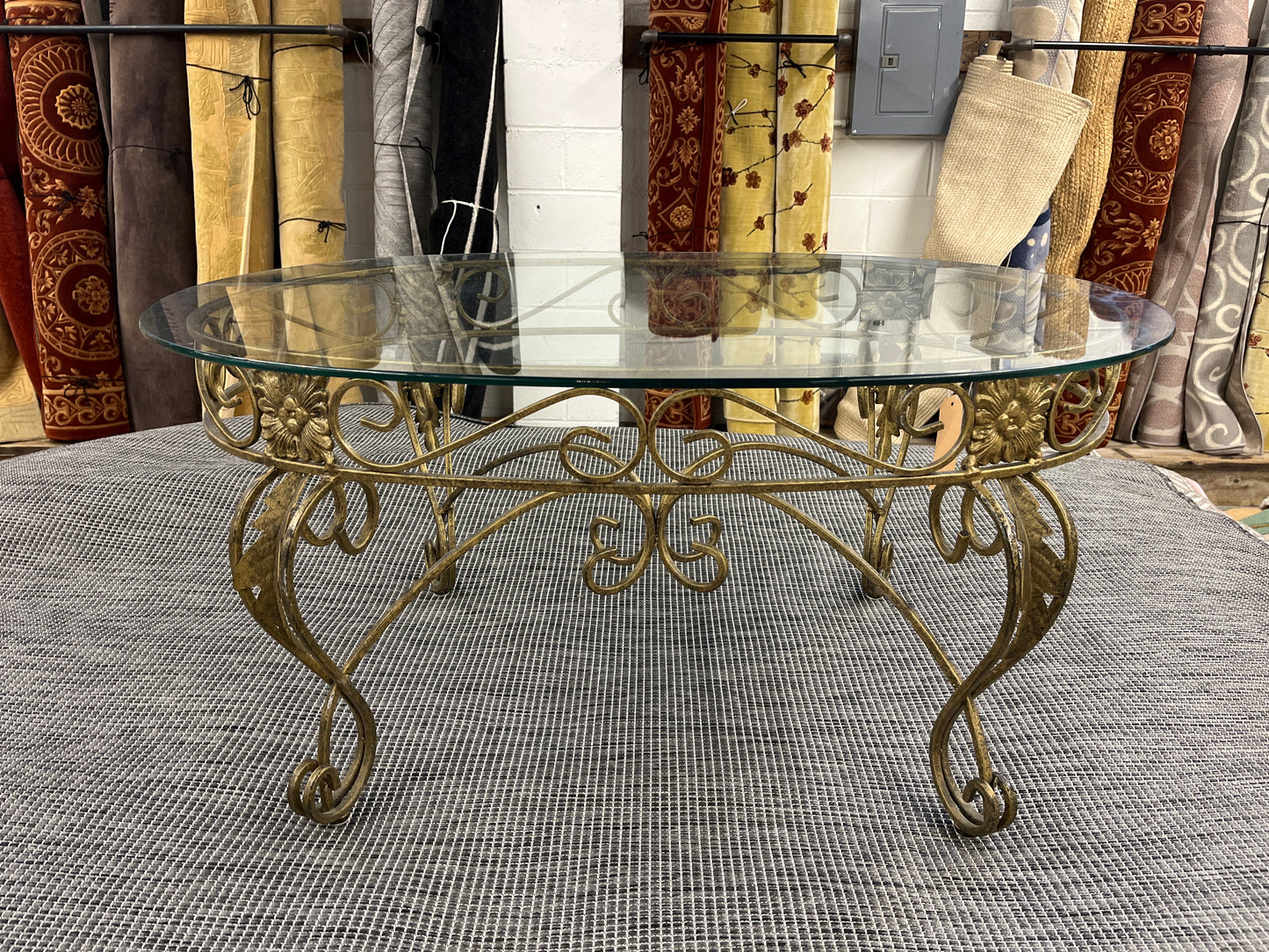 Glass Top Oval Coffee Table *donated