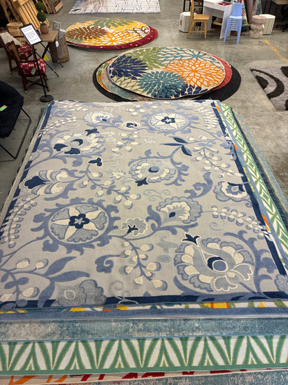 9 x 12 Rug - Nourison Aloha Blue / Grey