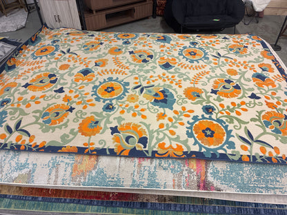 9 x 12 Rug Nourison Indoor / Outdoor Orange / Blue / Green