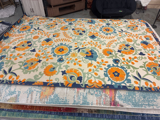 9 x 12 Rug Nourison Indoor / Outdoor Orange / Blue / Green