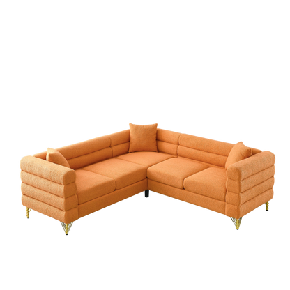 Oversized Corner Sofa, L-Shaped Sectional Couch by Sangria Beech