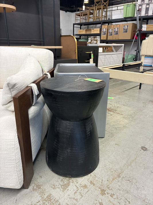 Prisma Accent Table Black - Threshold: Rubberwood No Assembly Required, Round Shape — Retails elsewhere for $95.
