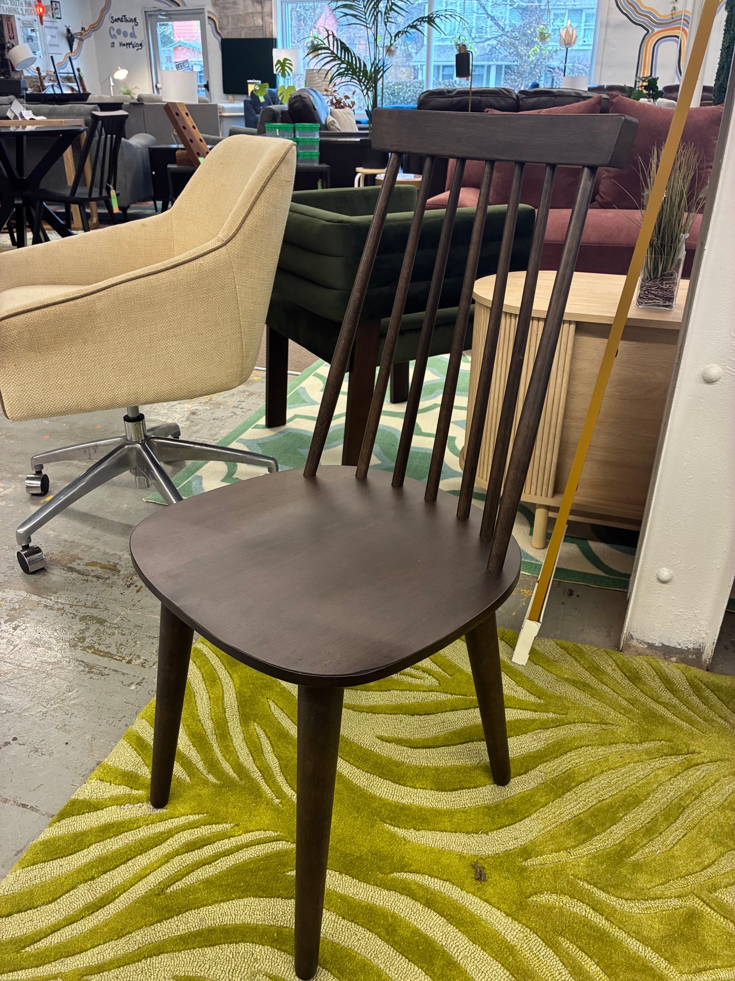 Set of 2 Burris Traditional Wood Dining Side Chairs in Dark Walnut | Retail Price: $160