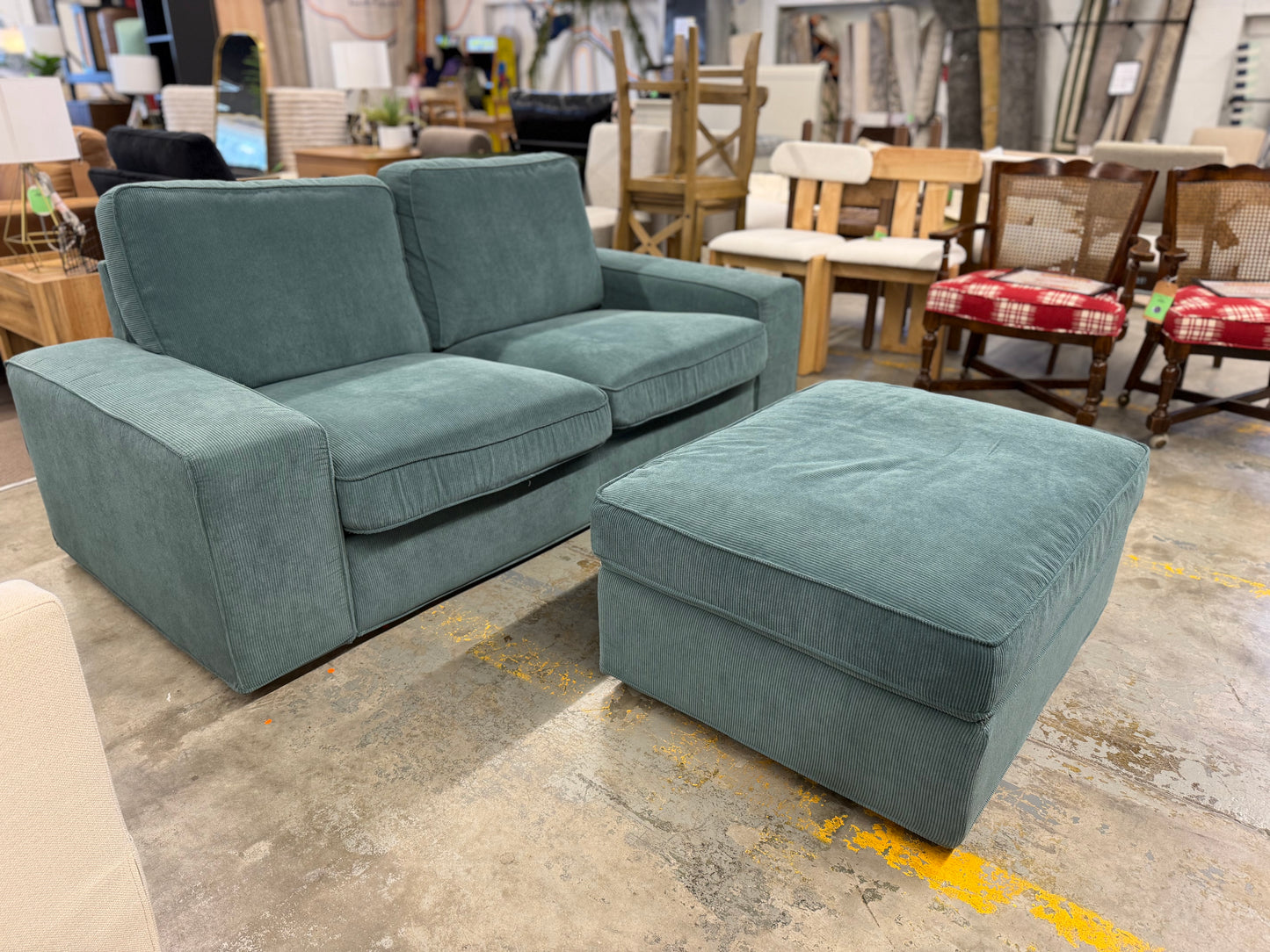 Loveseat and Ottoman *donated