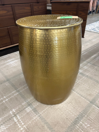 Hammered Metal Storage Patio Accent Table - Threshold | Retail Price: $100