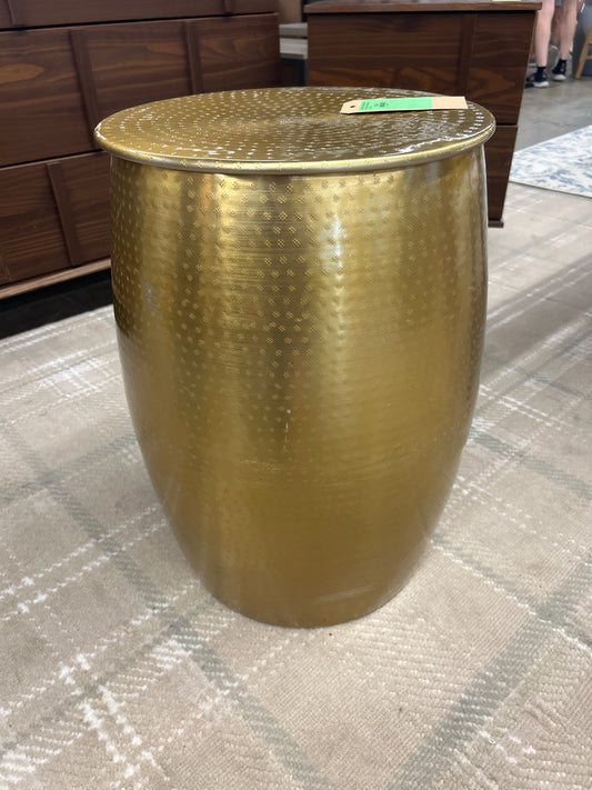 Hammered Metal Storage Patio Accent Table - Threshold | Retail Price: $100