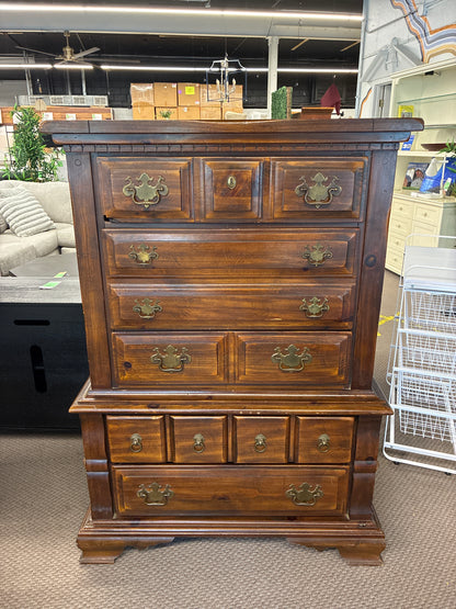 Vintage Solid Wood Tallboy Dresser