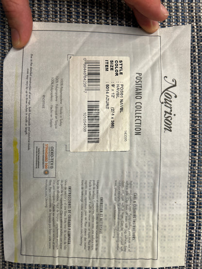 9 x 12 azure indoor/outdoor area rug