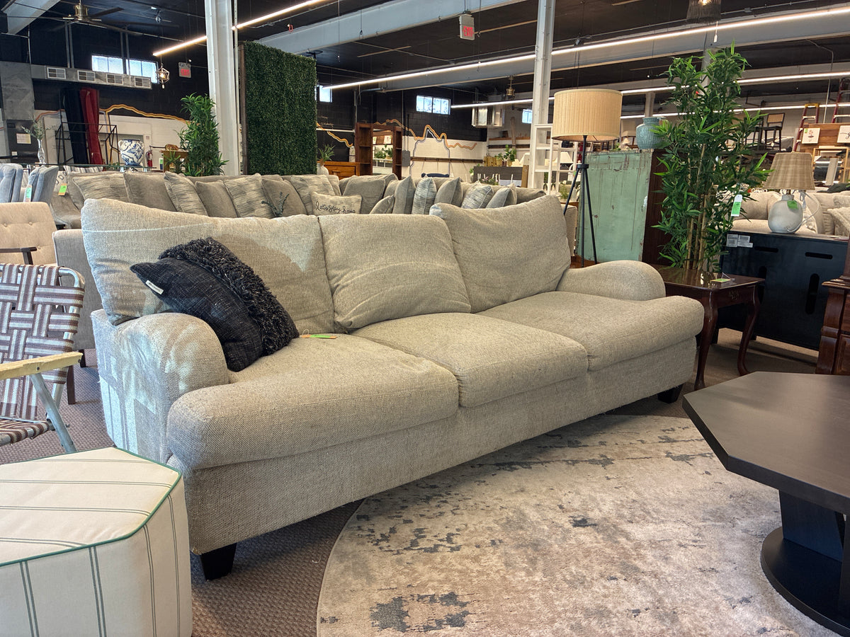 Comfy Grey Upholstered 3 Seater Sofa *donated