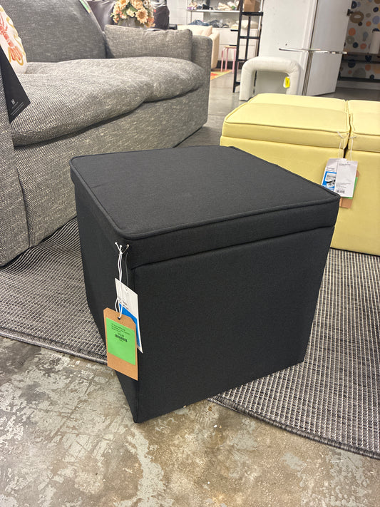15" Square Small Storage Ottoman Black - Room Essentials | Retail Price: $20